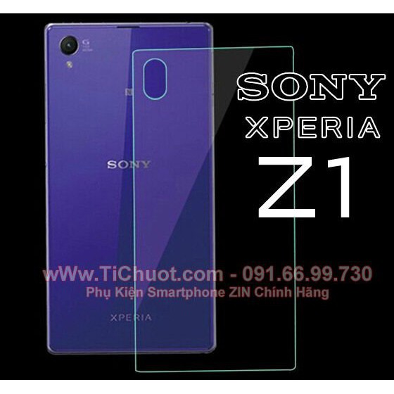 Kính CL SONY Z1 MẶT SAU có mài cạnh 2.5D (9H-0.26mm)