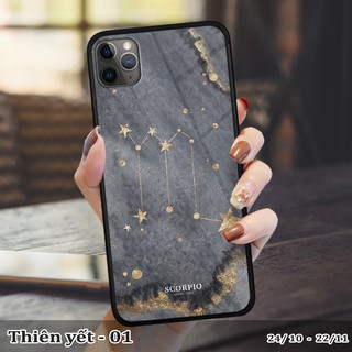 Ốp lưng kính 3D iPhone 11 Pro Max cung hoàng đạo