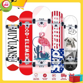 Ván trượt thể thao skateboard Ván trượt trẻ em chất liệu gỗ phong ép cao cấp tải trọng 200kg mặt nhám đá kim cương -TH02