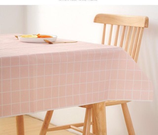 Khăn trải bàn decor Hàn Quốc caro