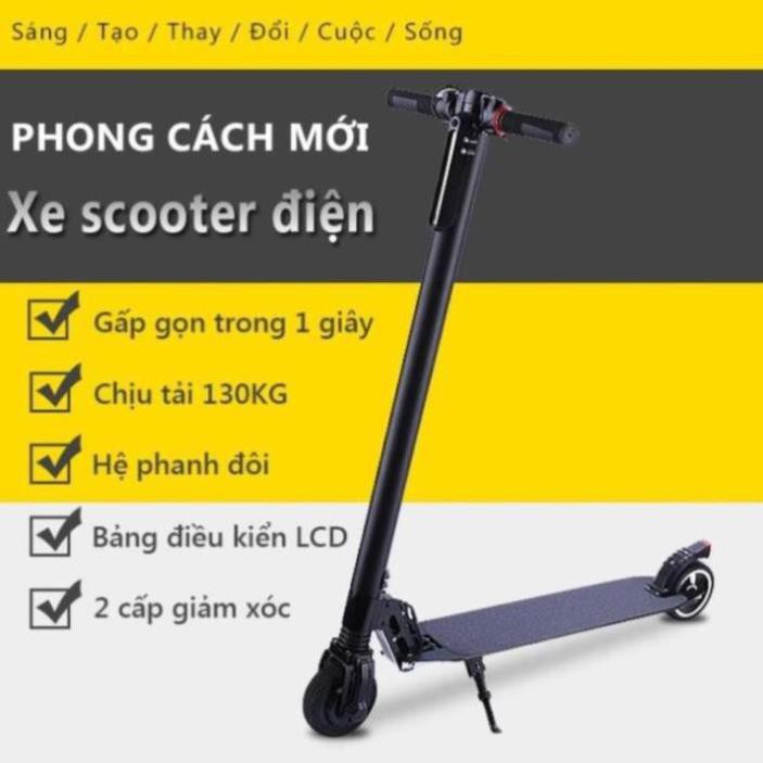 Xe Scooter xe trượt điện mini có thể gấp thanh thiếu niên nam nữ đi làm đi học tiện lợi topsmarket898