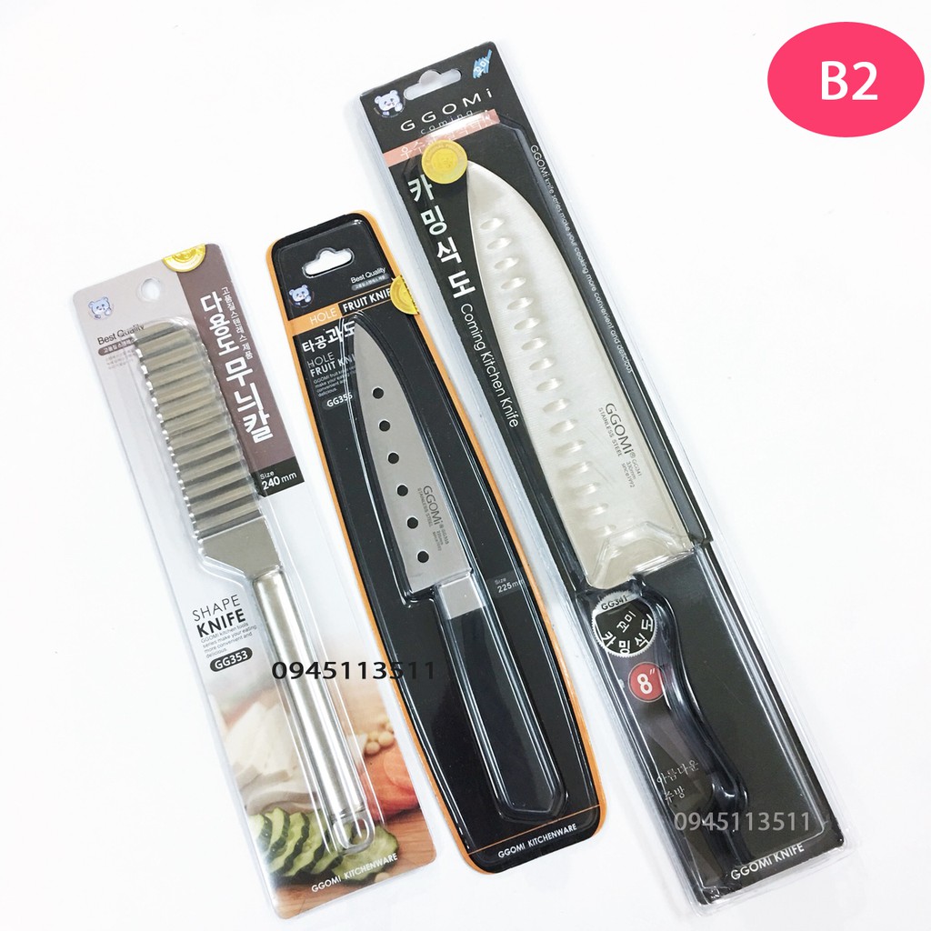 Combo 3 Dao thái gọt, nạo cắt hoa quả thực phẩm cao cấp Xuất xứ Hàn Quốc