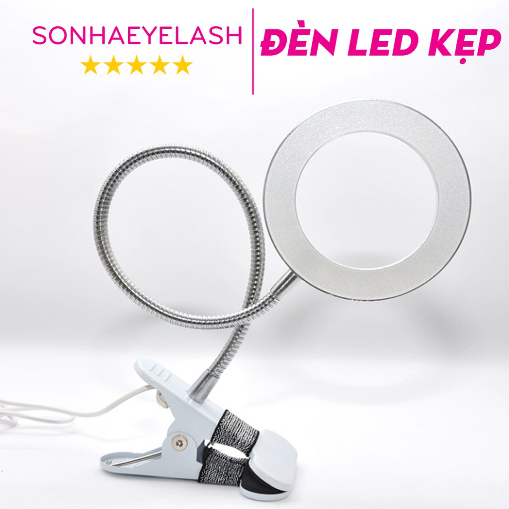 Đèn led mini kẹp bàn nối mi, đèn led kẹp bàn làm nail