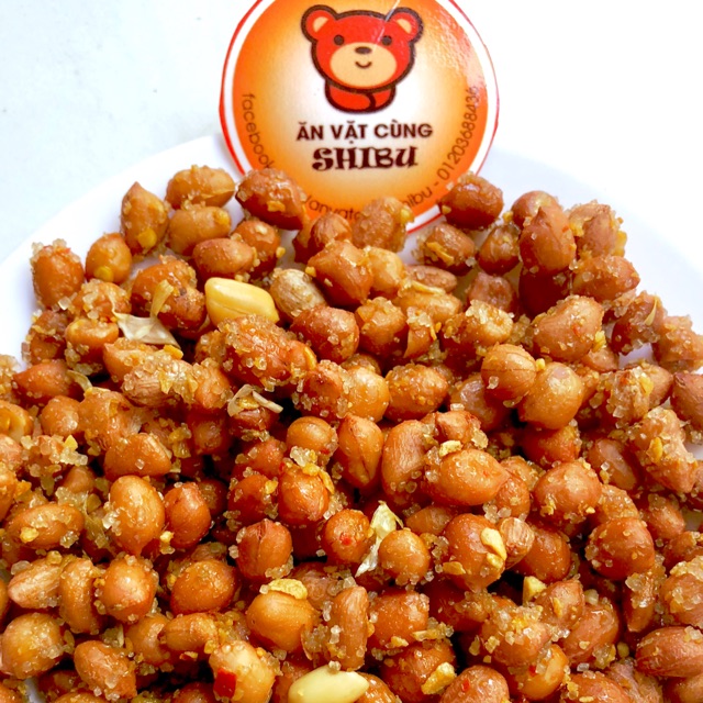 Đậu phộng rang mắm tỏi (200g) - Ăn vặt cùng Shibu