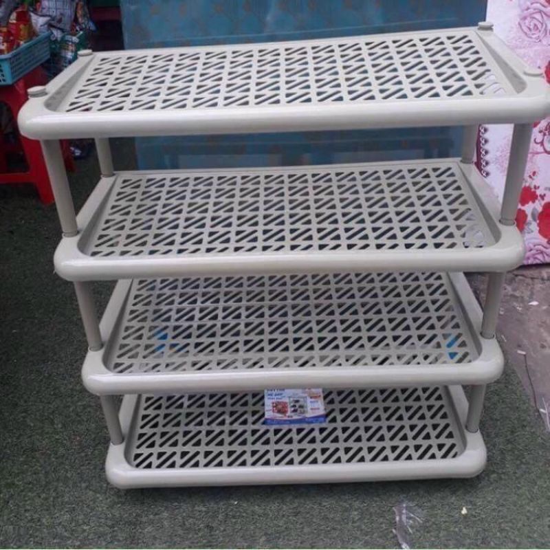 Kệ giày dép nhựa Duy Tân loại trung 4tang