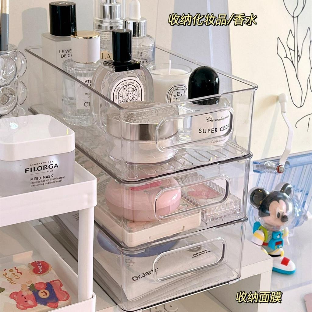 Mauno. Hộp lưu trữ máy tính để bàn đựng mỹ phẩm dung tích lớn Acrylic cho phòng gia đình