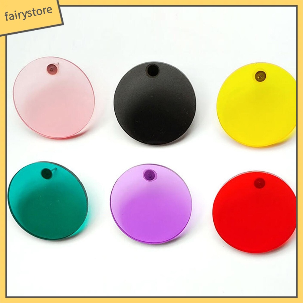 Bông tai tròn thiết kế dạng ống kính nhiều màu thời trang cho nữ