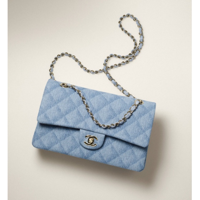 Túi Xách Denim / Vàng Sáng 20Cm Không Hộp