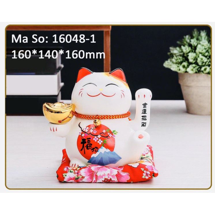 [NEW 9/2020] MÈO THẦN TÀI VẪY TAY BẰNG SỨ CAO CẤP CAO 16CM SHOP YÊU THÍCH