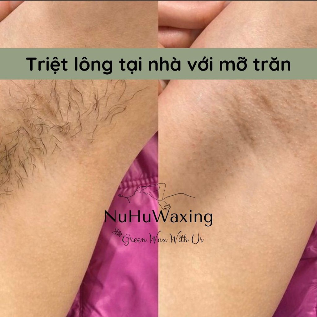 Set Wax lông tại nhà Láng mịn (Wax Horshion + muối tắm con bò + mỡ trăn nghệ an) NuHuWaxing