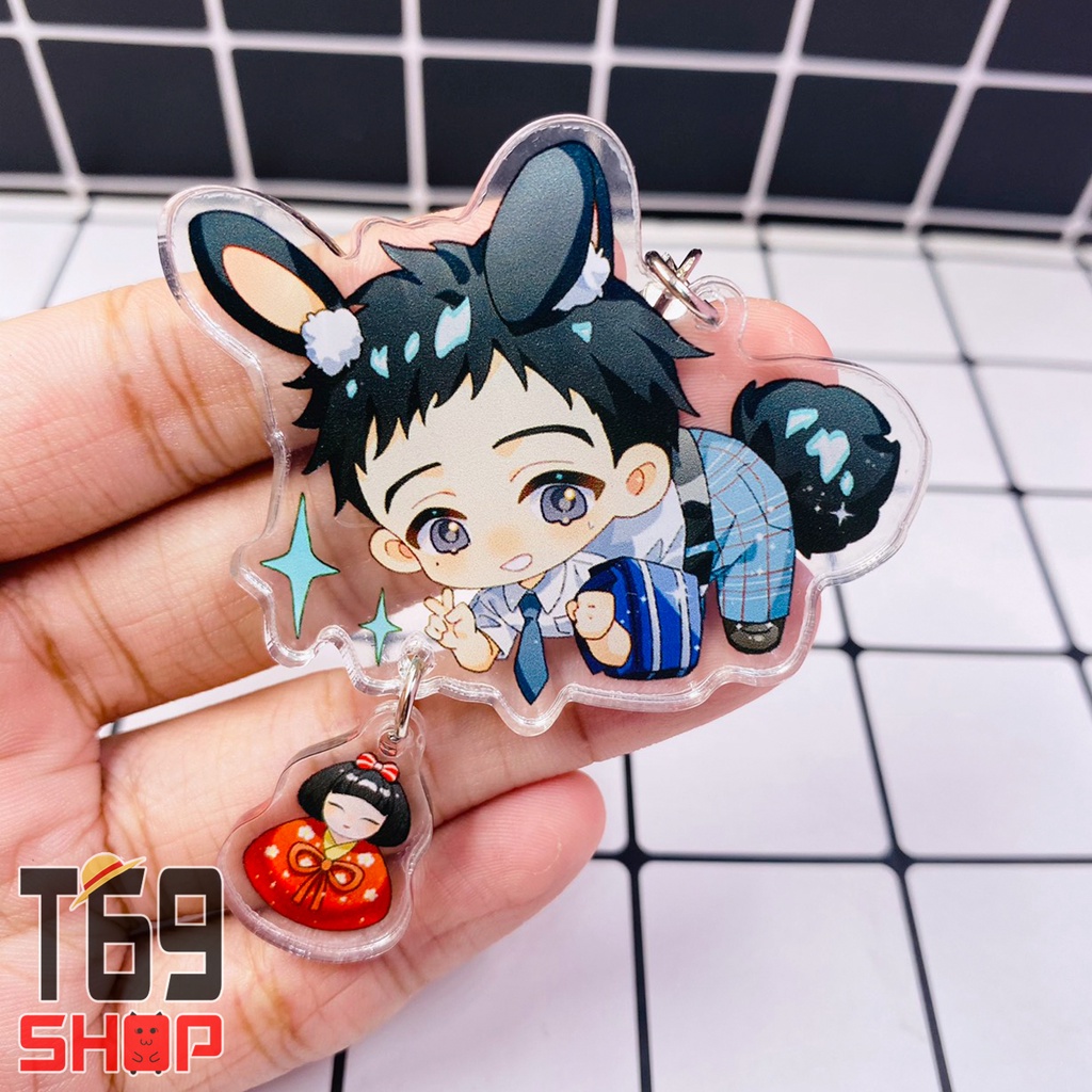 Móc khóa mica anime My Dress-Up Darling - Cute Animal ver (Loại cao cấp - Hình in ép giữa 2 mặt mica)