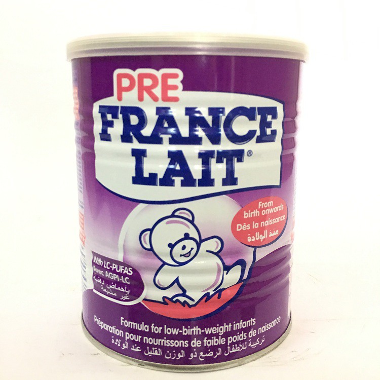 Sữa bột France lait Pre 400 Gr :Dành cho trẻ sinh non, trẻ thiếu cân, độ tuổi trẻ từ 0 - 10 tuổi