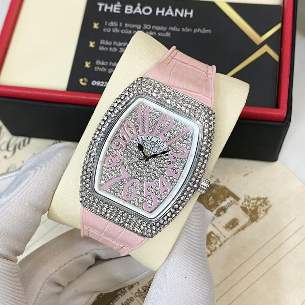 Đồng hồ nữ FM máy pin dây cao su mặt full đá cao cấp có bảo hành DHN002 Shop108 | BigBuy360 - bigbuy360.vn