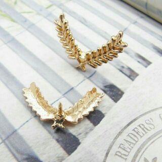 Bộ 2 chiếc cài cổ áo hình 2 chiếc lá