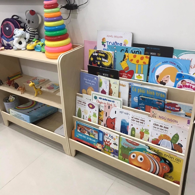 Kệ đồ chơi Montessori, kệ đa năng cho bé, giá sách trẻ em, giáo cụ Montessori