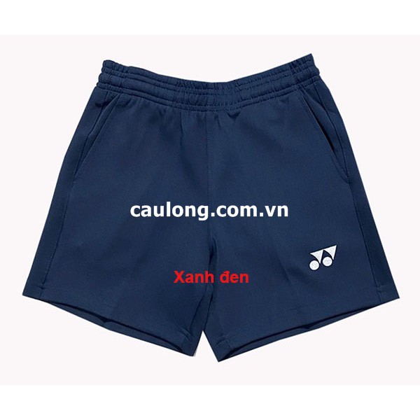 Quần Short Cầu Lông Nam Nữ Yonex trơn xanh đen ( thun co dãn 4 chiều )