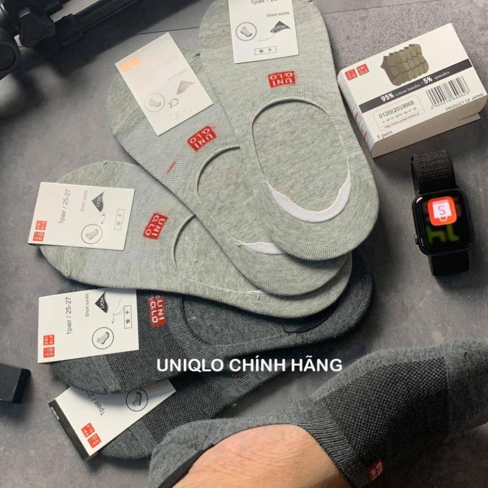 Tất lười ngắn nam nữ UNIQLO chất cotton thấm hút co giãn tốt kháng khuẩn chống hôi chân
