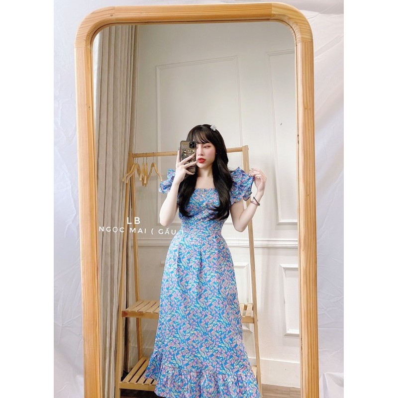 Đầm maxi hoa cánh tiên đuôi cá | BigBuy360 - bigbuy360.vn