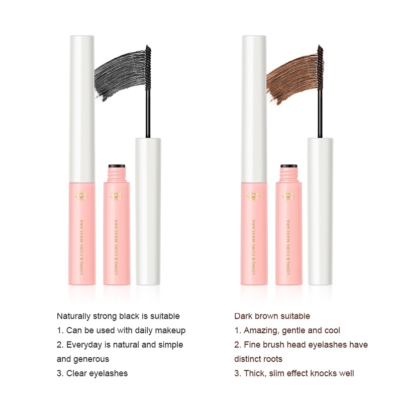 Mascara 3D kiss beauty chống thấm nước lâu trôi không nhòe chuốt cong mi tự nhiên màu đen và nâu | BigBuy360 - bigbuy360.vn