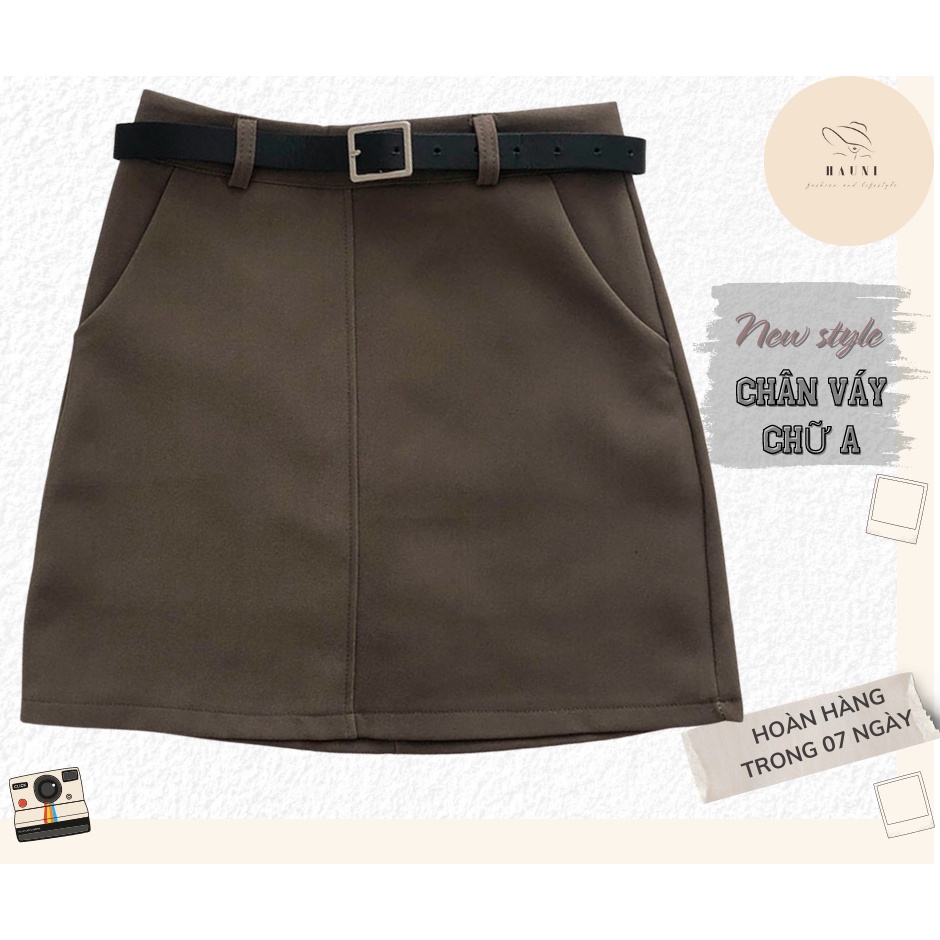 Chân váy chữ A có thắt lưng phong cách Hàn Quốc CV1 | BigBuy360 - bigbuy360.vn