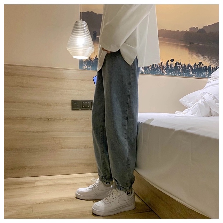Quần jogger jean nam phong cách năng động trẻ trung - hot 2022-Q17- quần bò bó ống phong cách hiphop
