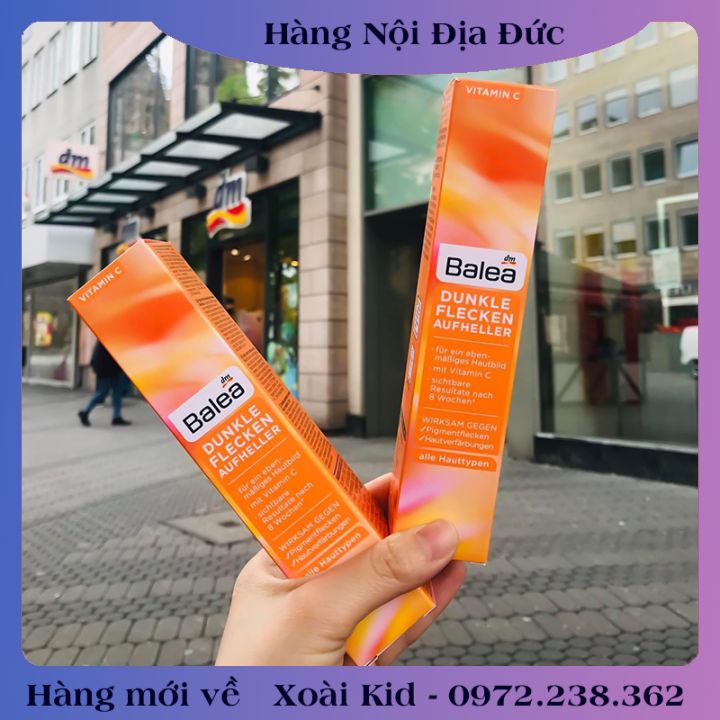 [auth] Kem sáng da, mờ thâm Balea Dunkle Flecken Aufheller 50ML -Nội địa Đức Đủ Bill [Hot]