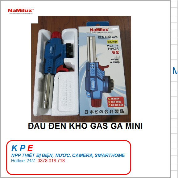 ĐẦU ĐÈN KHÒ GAS GA MINI LOẠI TỐT CÓ BẬT LỬA ĐIỀU CHỈNH LỬA NAMILUX CHÍNH HÃNG GIÁ RẺ - KPE ELECTRIC