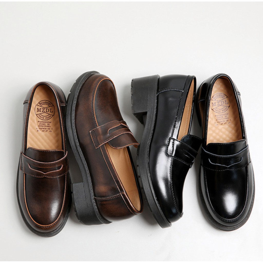 Giày da nữ vintage (giày da bò thật) Li retro MZDL -  Loafers