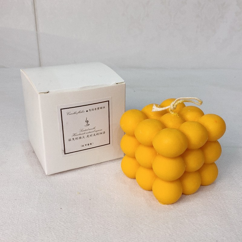 Nến thơm rubik rubic đậu nành tự nhiên nến decor phong cách Hàn Quốc, phụ kiện chụp ảnh, decor