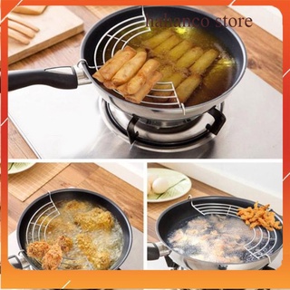 Vỉ gác chảo chiên rán dầu mỡ loại dày bằng inox cỡ 28-30cm