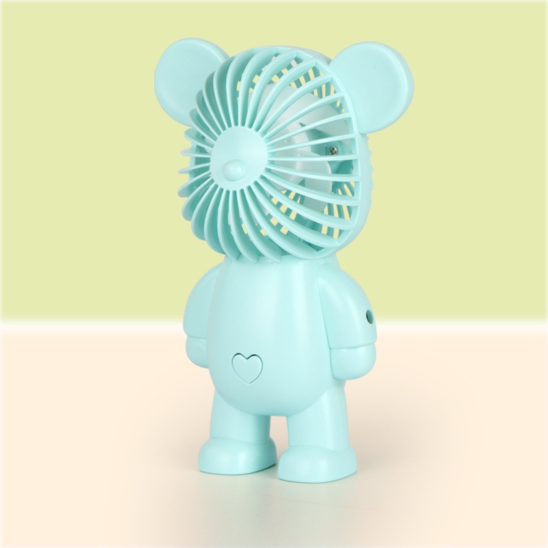 Quạt mini cầm tay Bearbrick, quạt sạc tích điện hình gấu nhiều màu sắc Ráp tiện lợi mang đi học, đi làm, đi du lịch