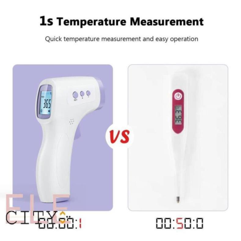 Nhiệt kế hồng ngoại nhựa ABS màn hình LCD đo nhiệt độ qua trán không cần tiếp xúc