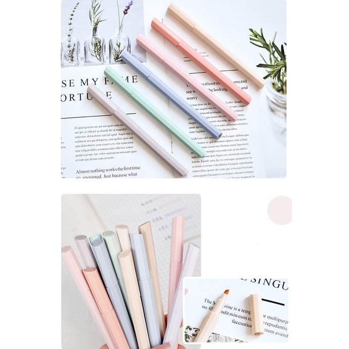 Bút Dạ Quang Màu Morandi Dùng Trang Trí Tiện Dụng