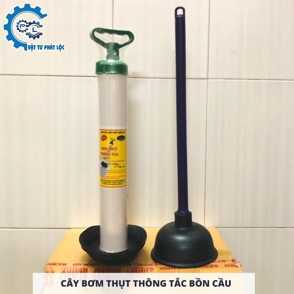 Cây bơm thụt thông tắc bồn cầu, nhà vệ sinh - thông tắc bồn cầu thông cầu thông minh, đa năng