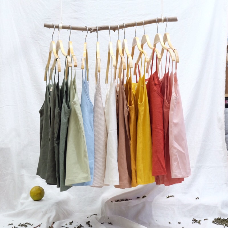 Áo 2 Dây màu trơn Linen One size Vintage Đơn giản Thời trang Nữ Áo dây Áo ba lỗ - by Góc của Lam | BigBuy360 - bigbuy360.vn