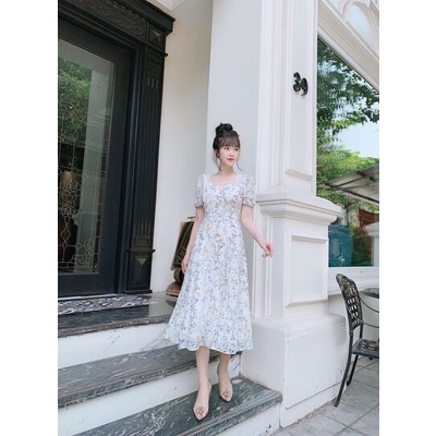 Váy xoè bổ mảnh hoạ tiết | BigBuy360 - bigbuy360.vn