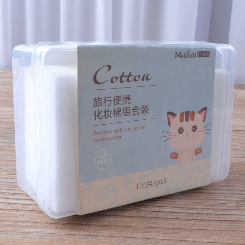 Bông tẩy trang cotton pads 120 miếng mềm mại không dệt TAHYCO BTT02