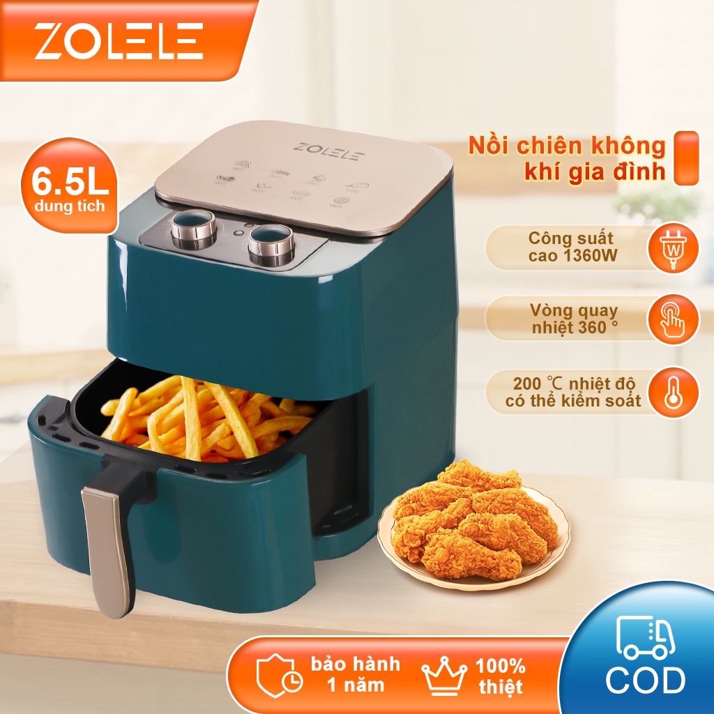 Nồi chiên không dầu ZOLELE4.5L / 6.5L cao cấp bình dân chính hãng