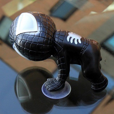 Người nhện spider-man gắn kính xe hơi trang trí nhà cửa HÌNH THẬT 2 màu đen đỏ