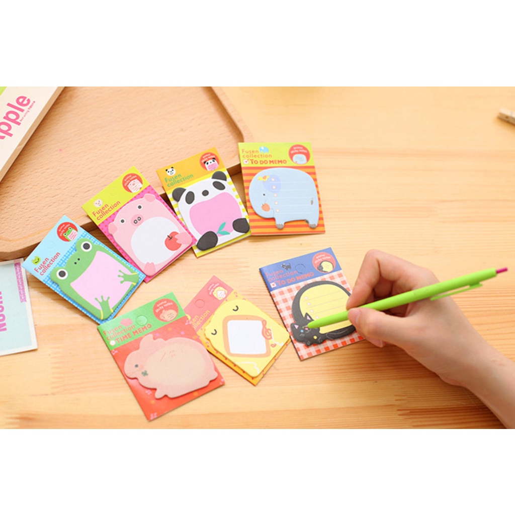 Giấy nhớ con vật hoạt hình siêu đáng yêu, Note dán ghi chú tiện lợi giá rẻ