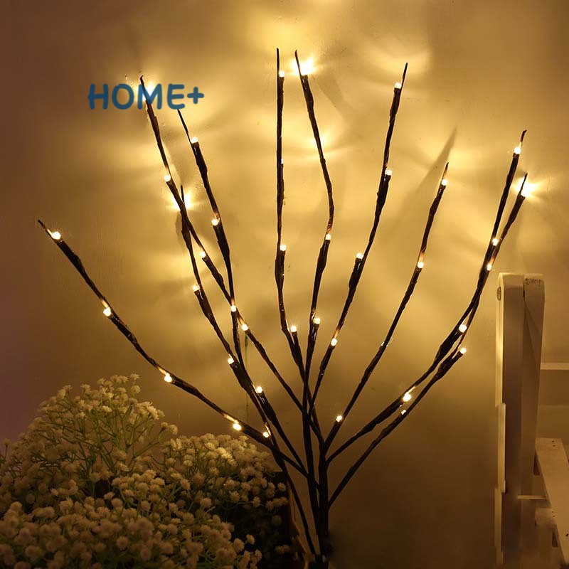 LED Willow Branch Lamp Floral Lights 20 LED Bulbs Home Party Garden Decor Xmas Birthday Gift @vn