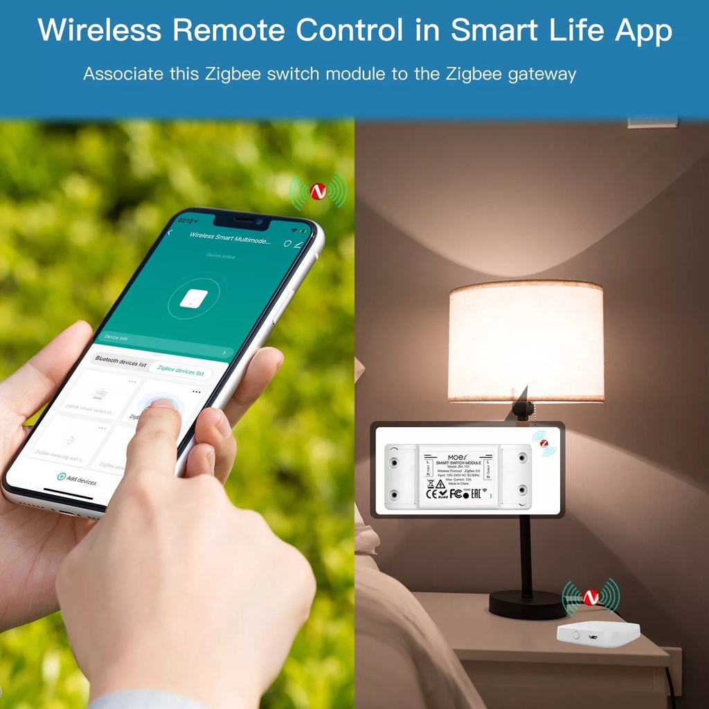 Công Tắc Zigbee Điều Khiển Từ Xa Tuya Basic