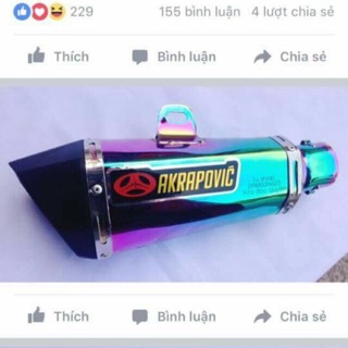 Lon pô akaramovic titan full cổ ex.win.fz..bao đẹp có tiêu nhé ae