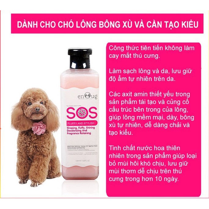 [ Hàng chuẩn chính hãng ] Sữa tắm SOS dành riêng cho chó mèo chai 530ml