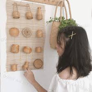 Bộ 12 món mây tre đan trang trí