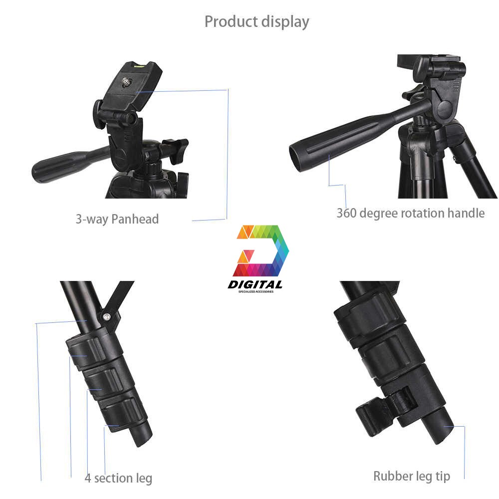 Gậy Chụp Hình Tripod 3 Chân Thân Nhôm TF 3120 Cho Điện Thoại, Máy Ảnh Chuẩn Loại 1