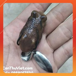 Frog toon V4 nâu mồi lure nhái giả câu cá lóc hiệu quả Thái Lan rẻ vô địch chuẩn