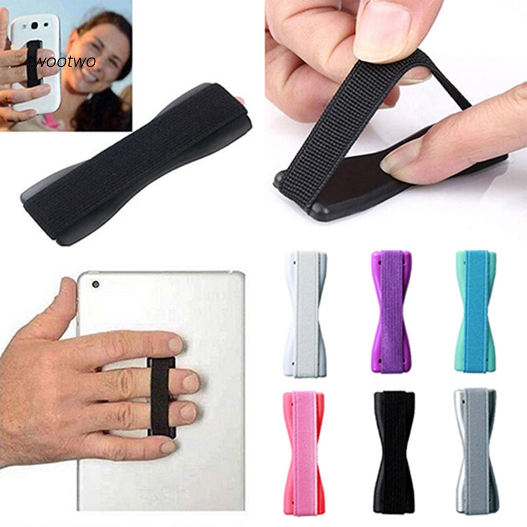 Khăn-Universal Finger Phone Holder Plastic Sling Grip Anti Slip Stand for Tablet Cellphone