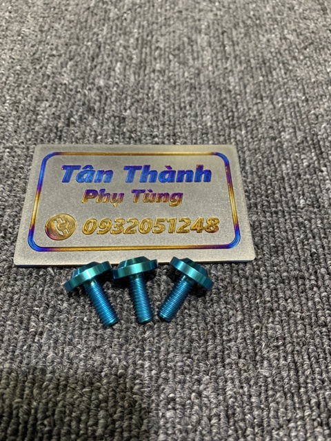 Ốc Titan GR5 6x15 đầu dù nhỏ xanh tím, lục bảo