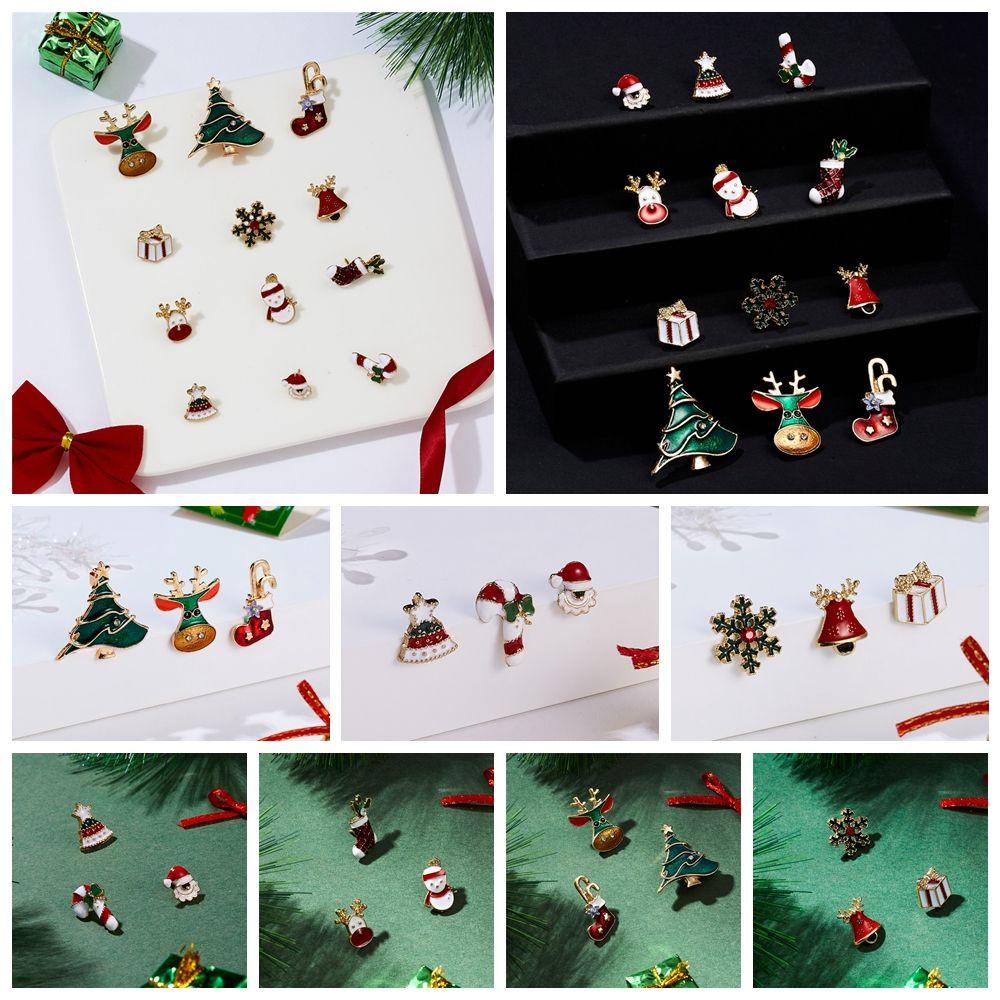 Set 3 Huy Hiệu Cài Áo Hình Chiếc Tất / Găng Tay / Vớ Giáng Sinh Dễ Thương